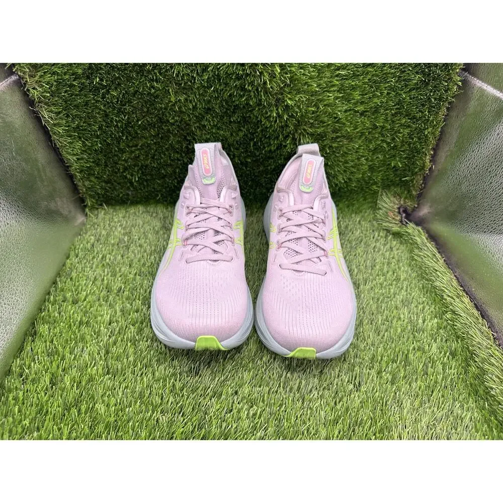 Asics Gel-Nimbus 28 1012B899 Athletic Sneaker Womens 9 Gray Knit Jogging Running